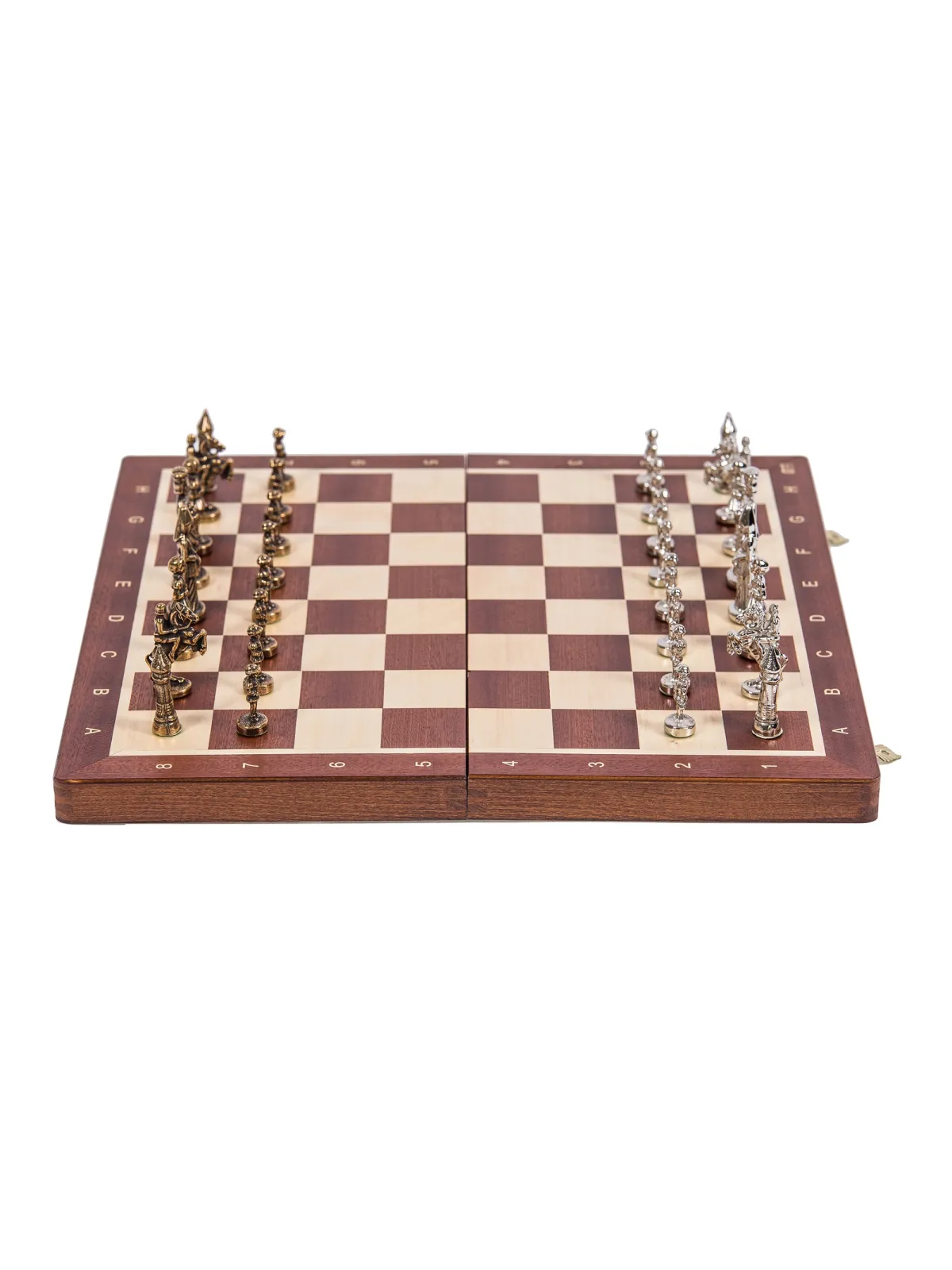 Chess Warsaw - Mahogany / Metal