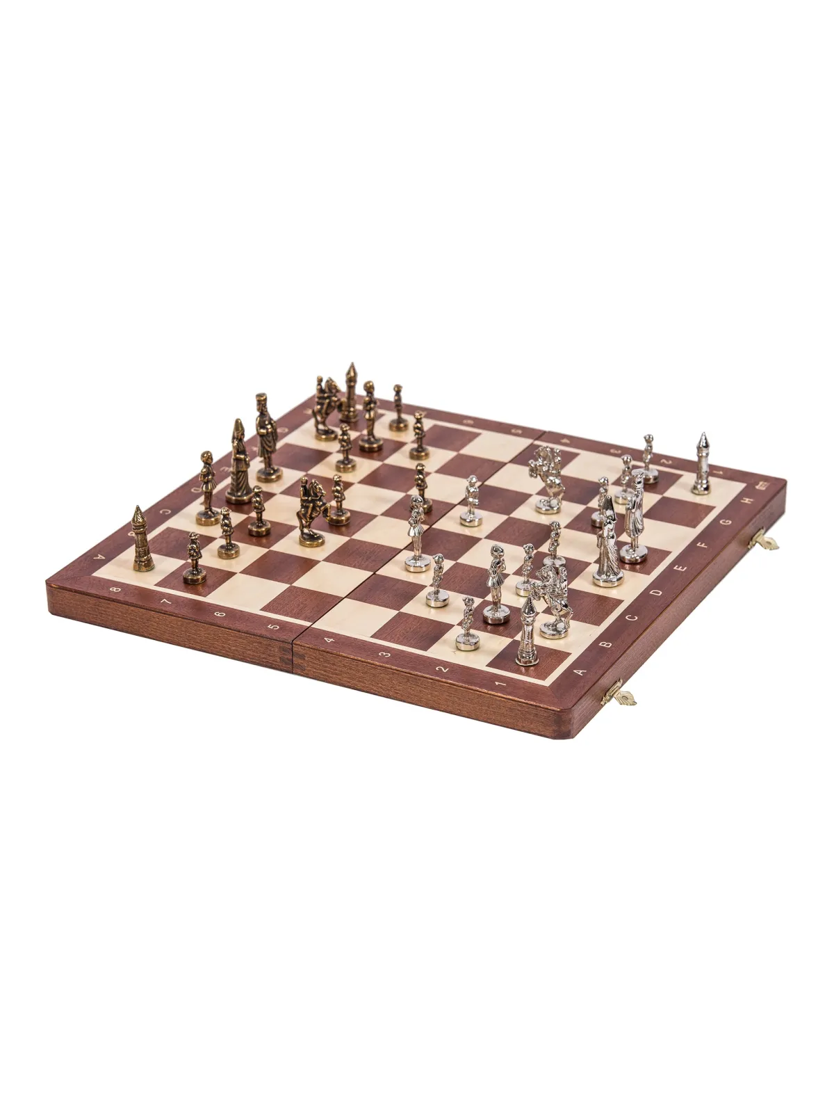 Chess Warsaw - Mahogany / Metal