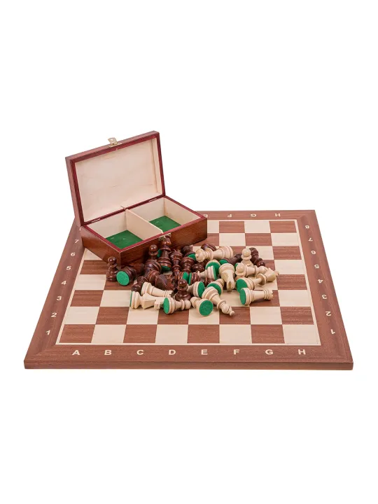 Jeu d'echecs professionnel n ° 5 - Acajou