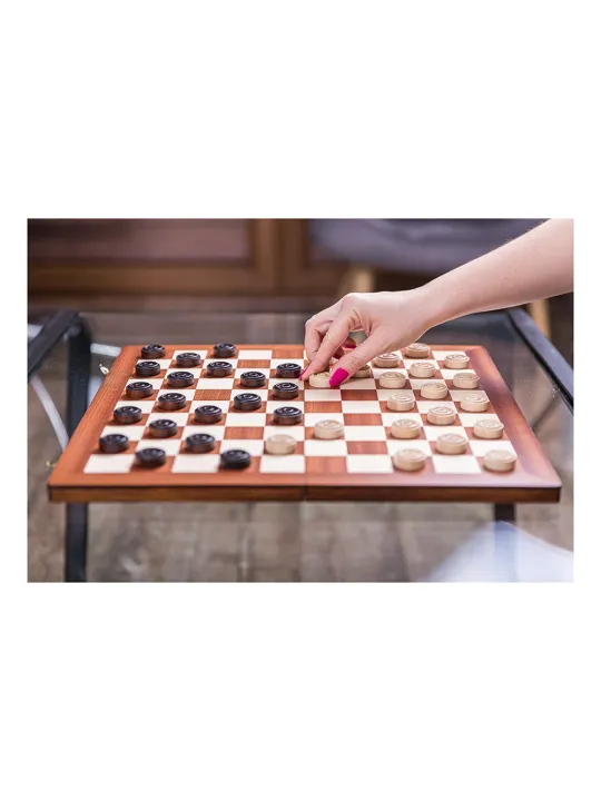 Checkers 100 Fields - Mahogany