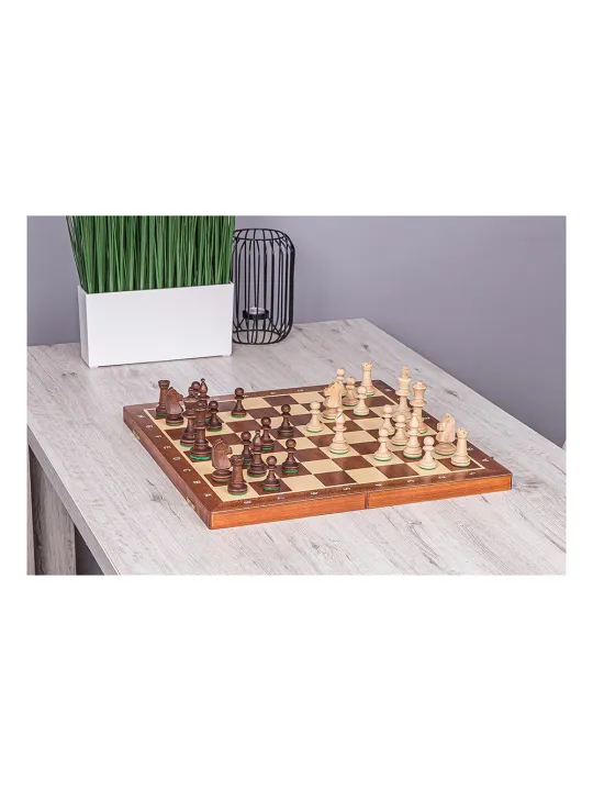 Échecs Tournoui No 5 - Acajou WW + 2 x Reine