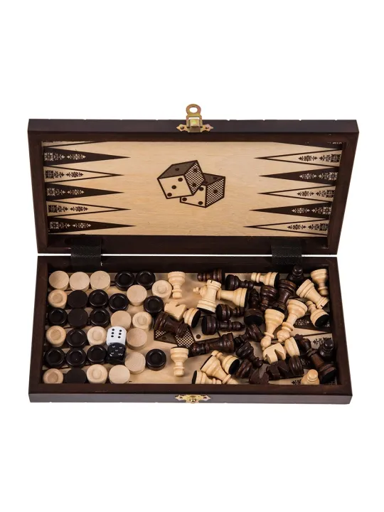 Lion Mini - Échecs + Backgammon + Dames