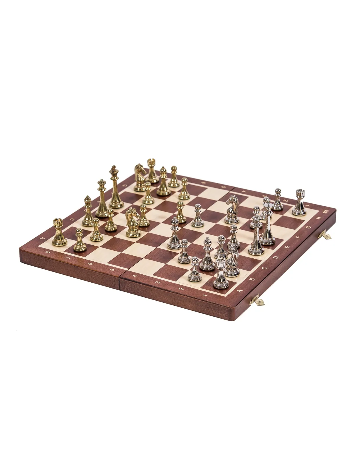 Chess Tournament No 4 - Mahogany / Metal