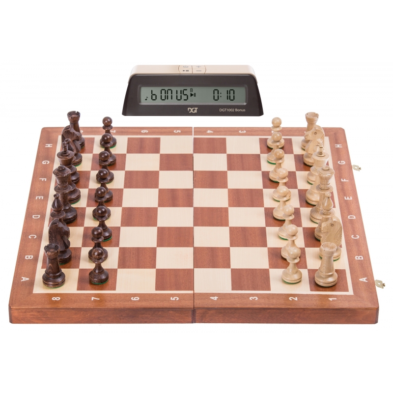 Reloj caja de madera, para ajedrez 21 x 12 altura